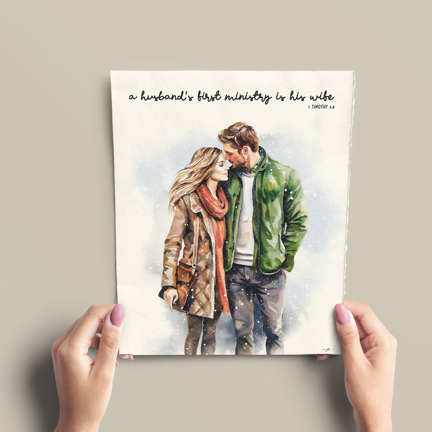 Biblical Marriage | 1 Timothy 5:8 | Giclée Christian Art Print