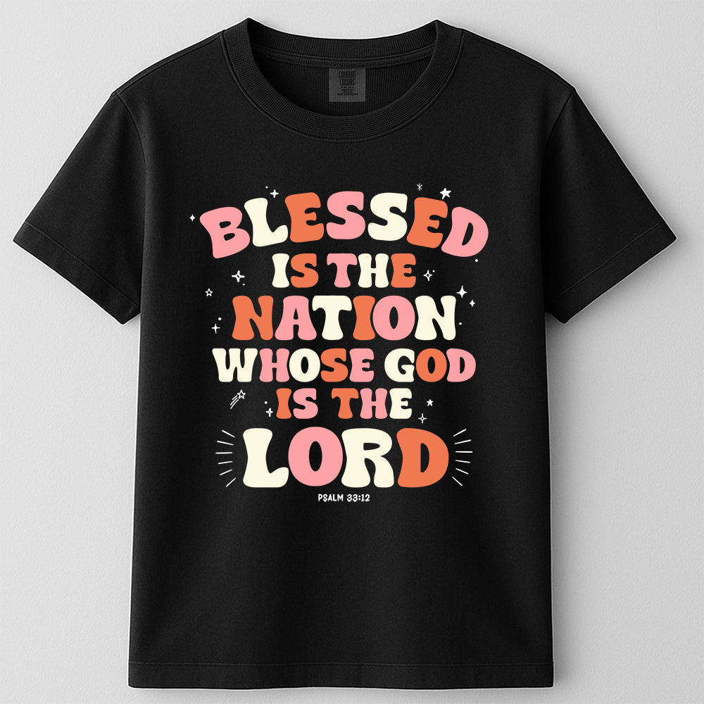 "Blessed Nation" Christian T-Shirt (Multi)