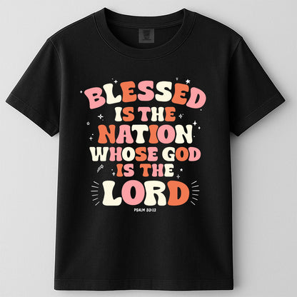 "Blessed Nation" Christian T-Shirt (Multi)