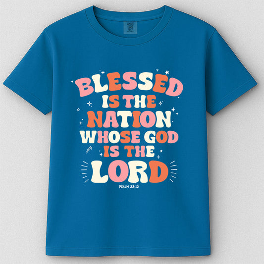 "Blessed Nation" Christian T-Shirt (Multi)