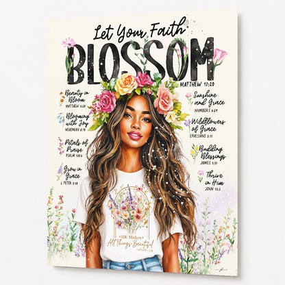 Spring | Let Your Faith Blossom | Scripture Prompt Art Print
