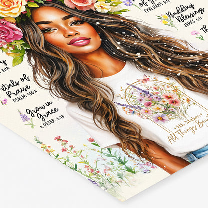 Spring | Let Your Faith Blossom | Scripture Prompt Art Print