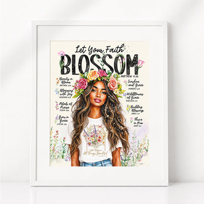 Spring | Let Your Faith Blossom | Scripture Prompt Art Print