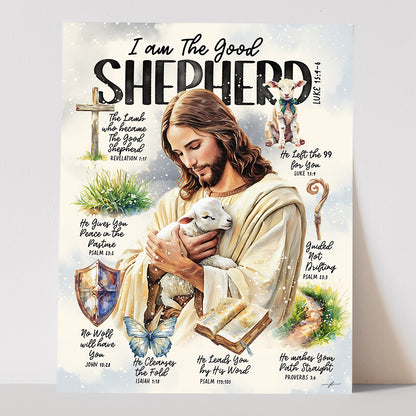 "The Good Shepherd" Christian Art Print