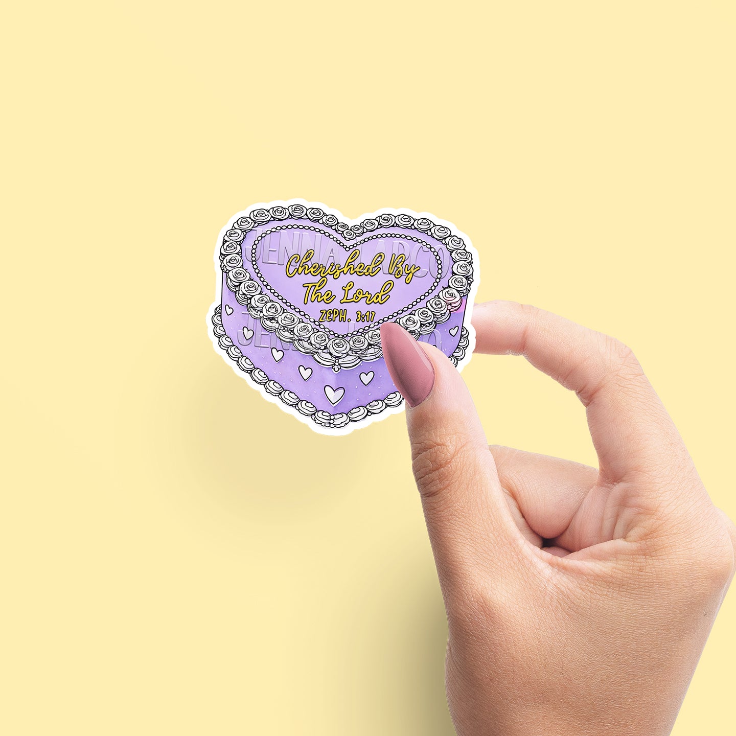 Valentine’s Cakes | Zephaniah 3:17 | Christian Vinyl Sticker