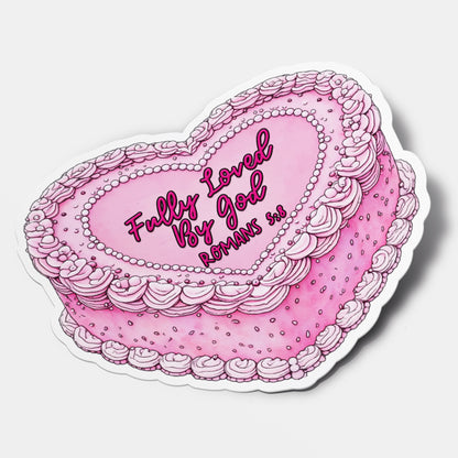 Valentine’s Cakes | Romans-5:8 | Christian Vinyl Sticker