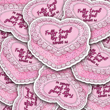 Valentine’s Cakes | Romans-5:8 | Christian Vinyl Sticker