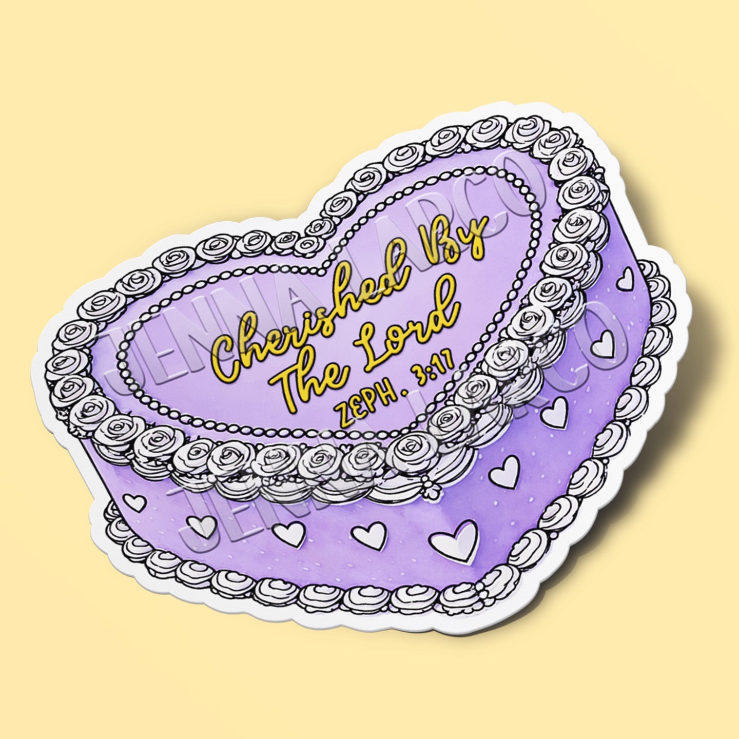 Valentine’s Cakes | Zephaniah 3:17 | Christian Vinyl Sticker