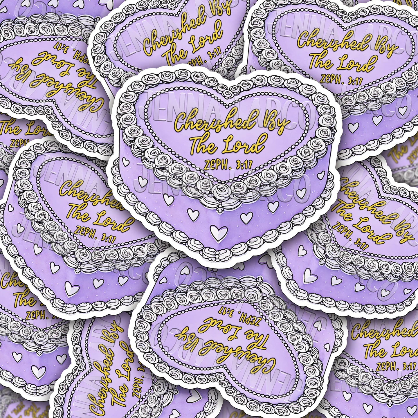 Valentine’s Cakes | Zephaniah 3:17 | Christian Vinyl Sticker