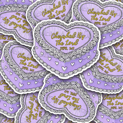 Valentine’s Cakes | Zephaniah 3:17 | Christian Vinyl Sticker