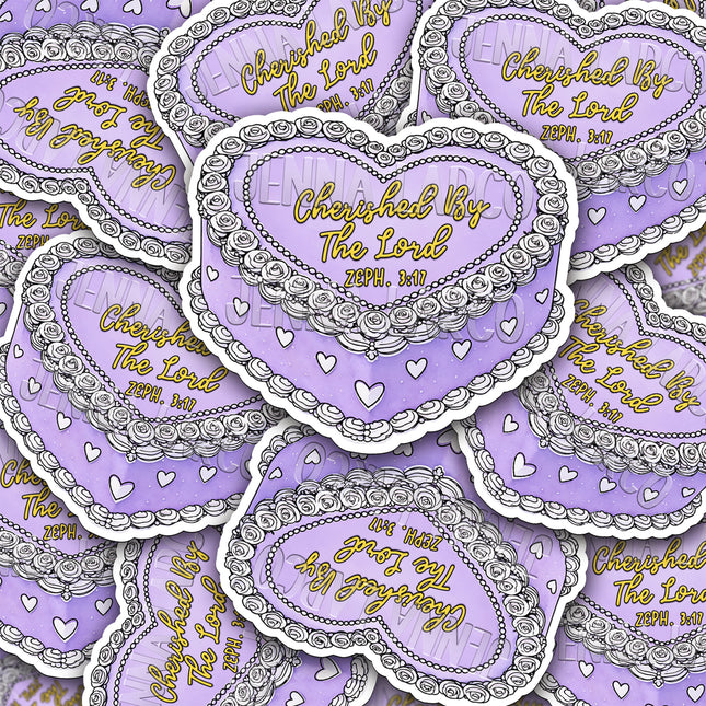 Valentine’s Cakes | Zephaniah 3:17 | Christian Vinyl Sticker