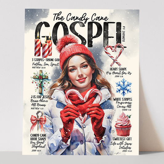"Candy Cane Gospel" Christmas Art Print