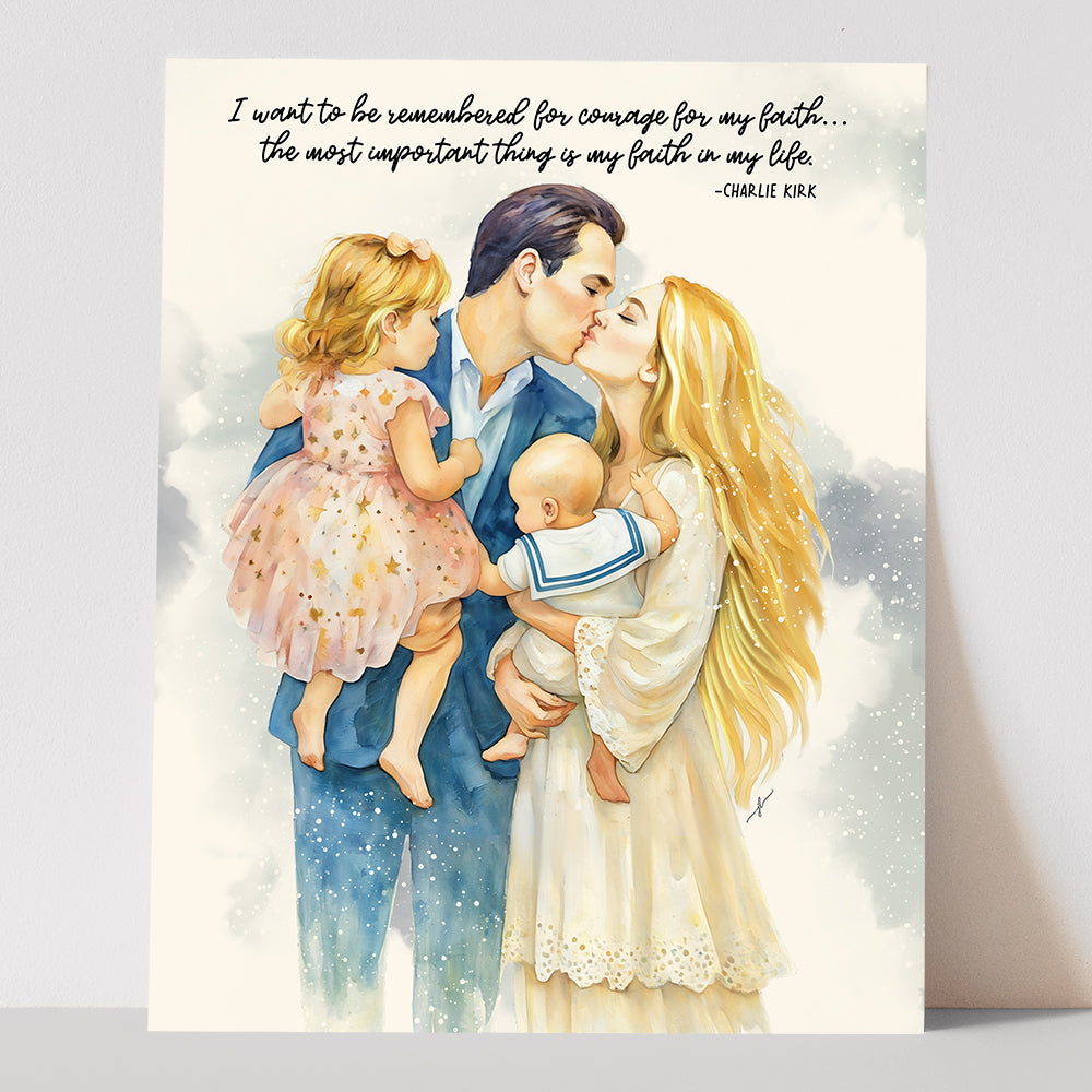 "Charlie Kirk Tribute” Christian Art Print
