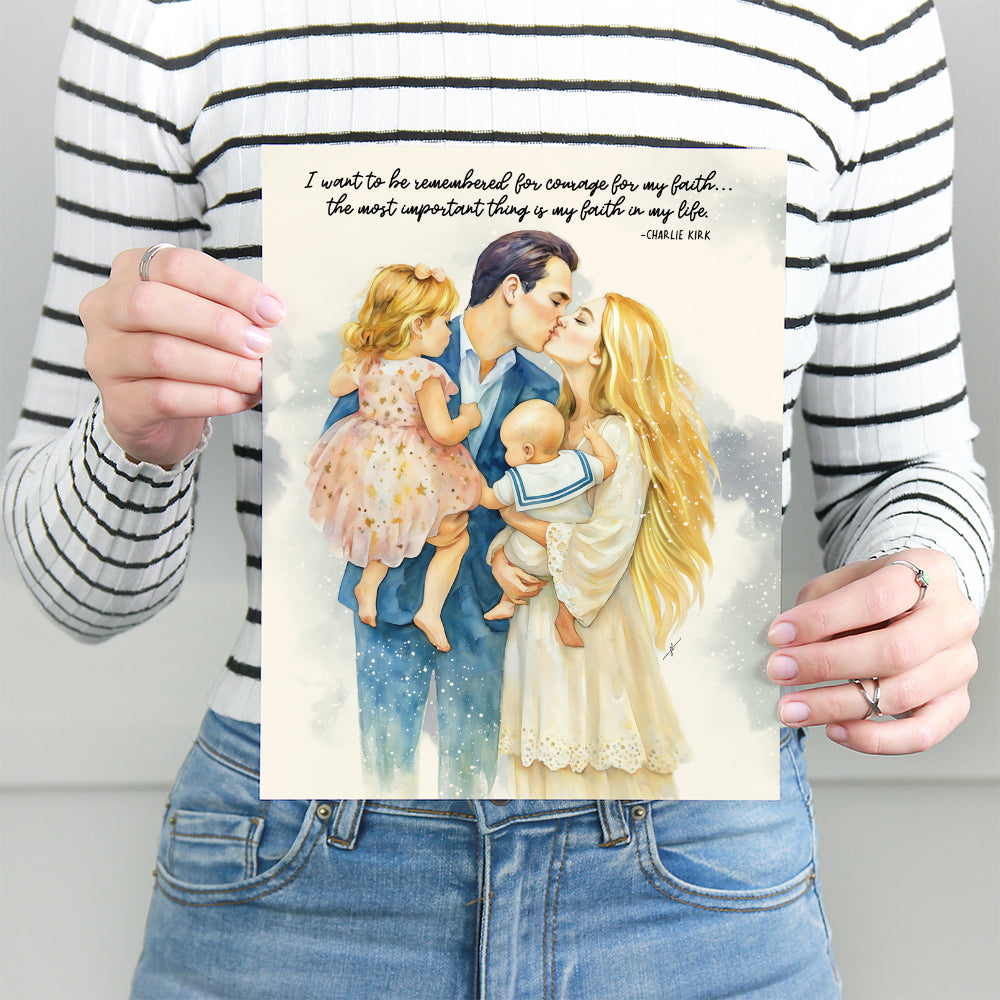 "Charlie Kirk Tribute” Christian Art Print