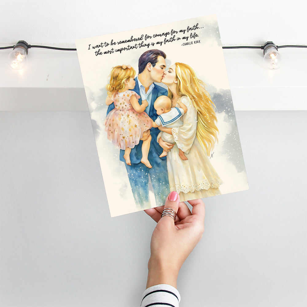 "Charlie Kirk Tribute” Christian Art Print