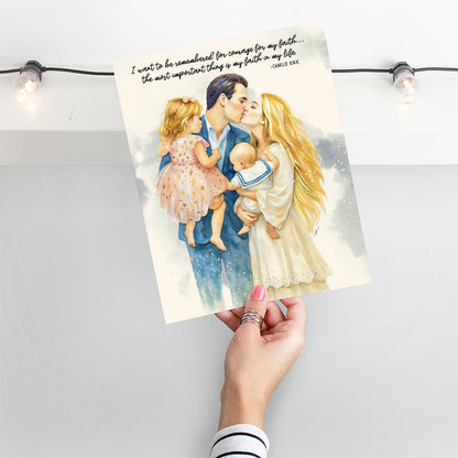 "Charlie Kirk Tribute” Christian Art Print