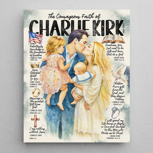 "Charlie Kirk" Christian Canvas