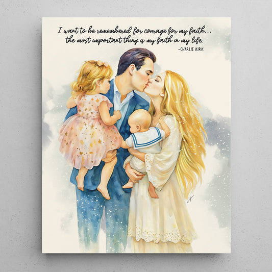 "Charlie Kirk" Christian Canvas