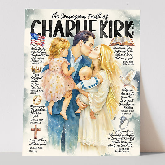 "Charlie Kirk Tribute” Christian Art Print
