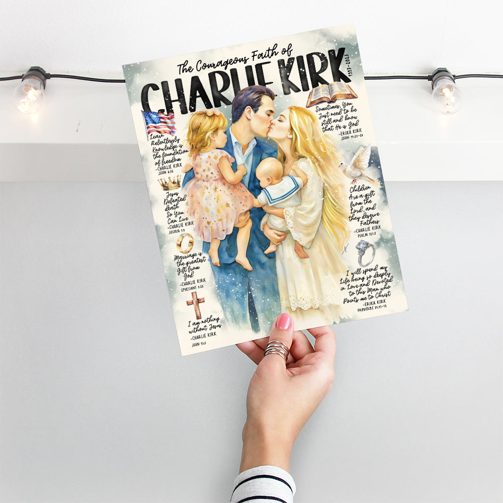 "Charlie Kirk Tribute” Christian Art Print