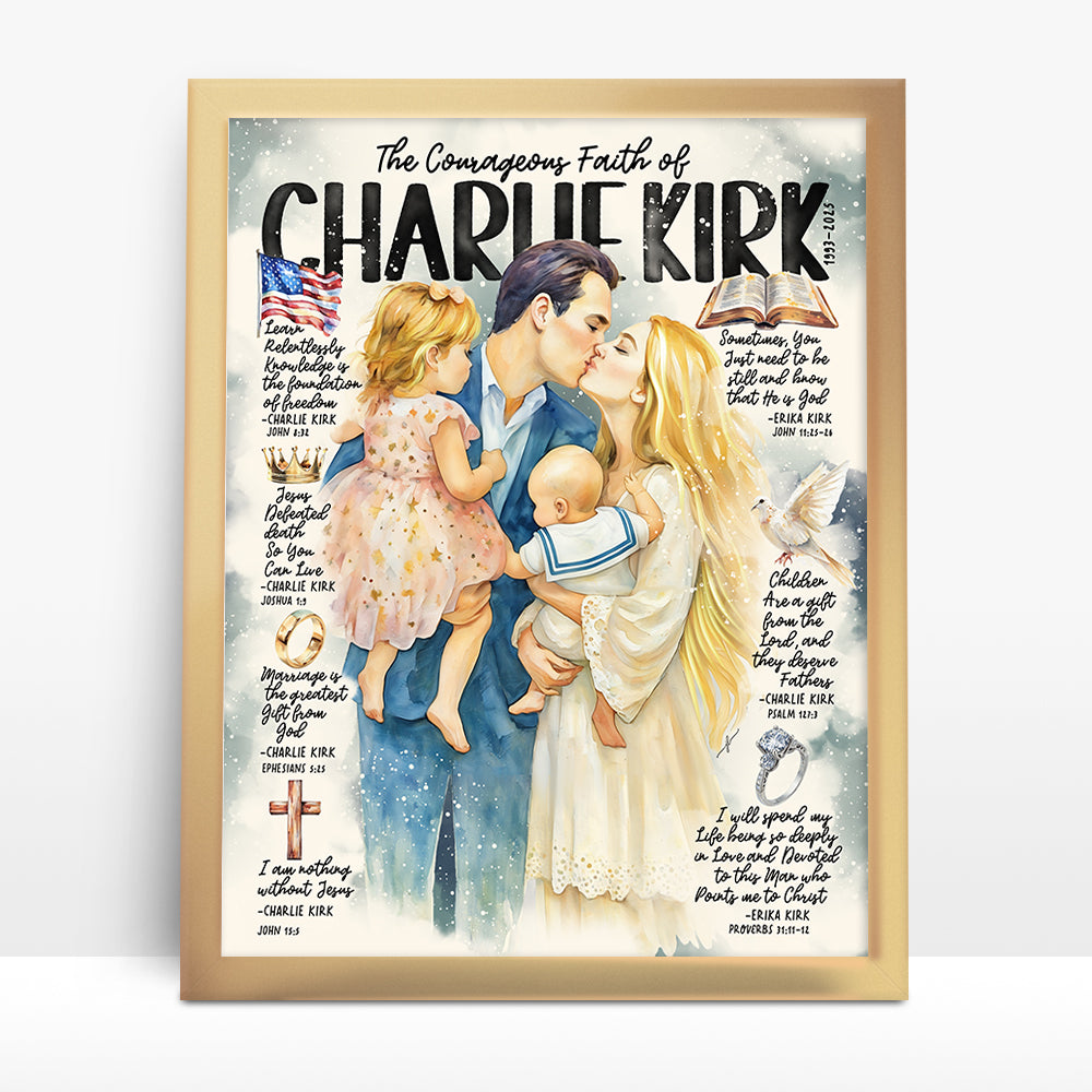 "Charlie Kirk Tribute” Christian Art Print