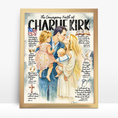 "Charlie Kirk Tribute” Christian Art Print