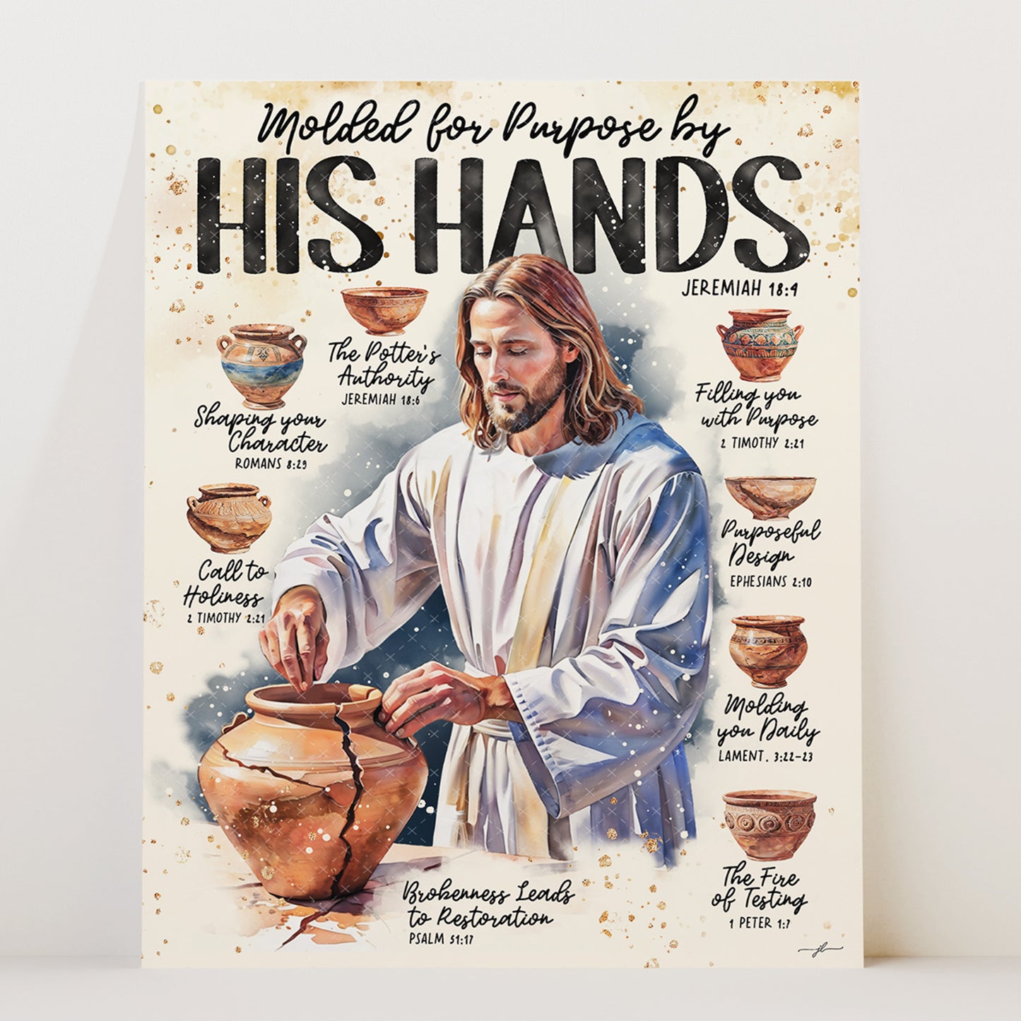 “Molded By His Hands” Christian Art Print