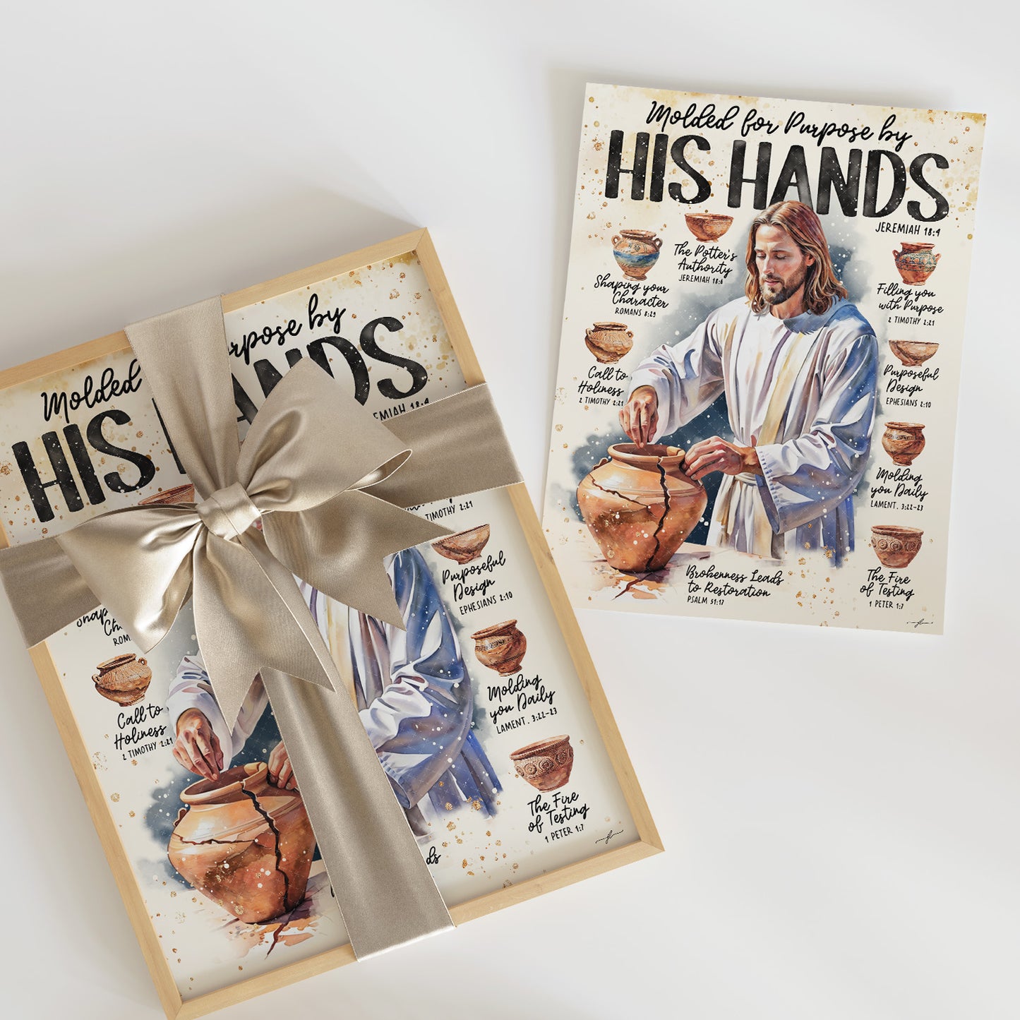 “Molded By His Hands” Christian Art Print