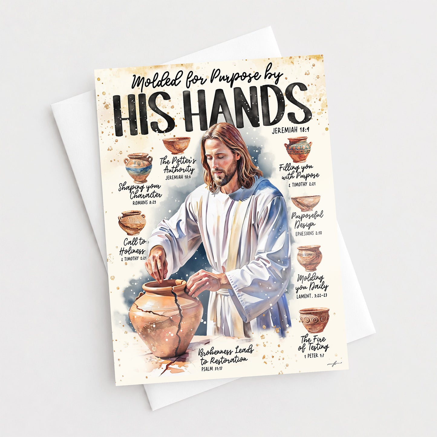 Jesus | Molded For A Purpose  | Christian Greeting Card
