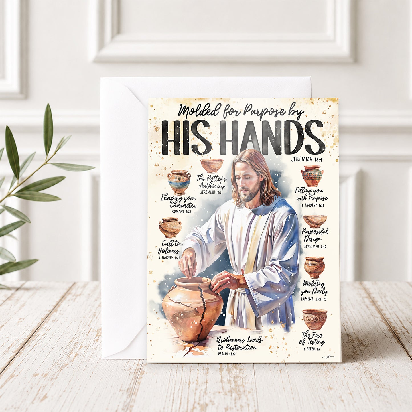 Jesus | Molded For A Purpose  | Christian Greeting Card