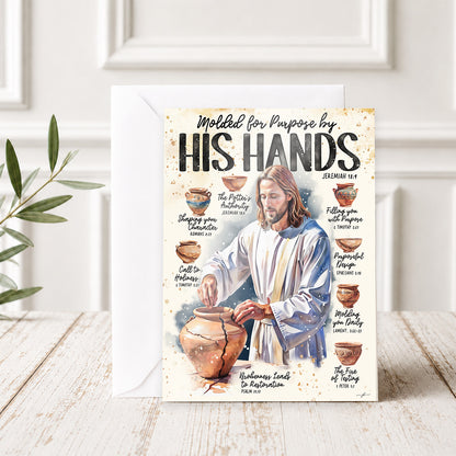 Jesus | Molded For A Purpose  | Christian Greeting Card