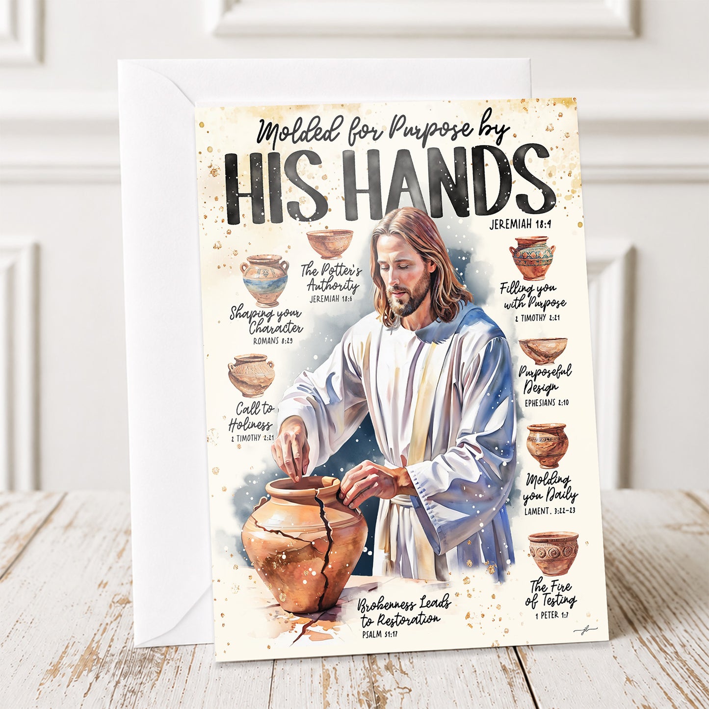 Jesus | Molded For A Purpose  | Christian Greeting Card