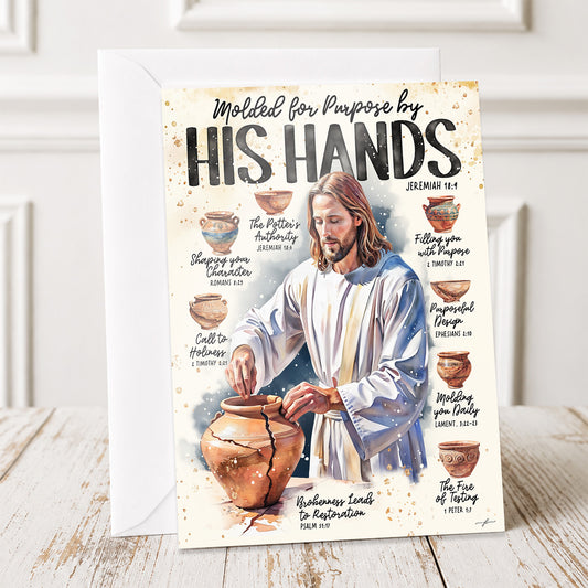 Jesus | Molded For A Purpose  | Christian Greeting Card