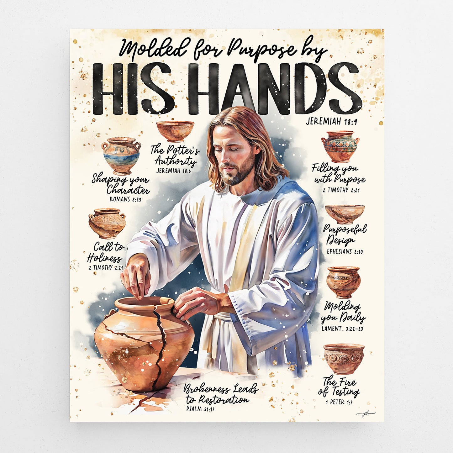 Jesus | Molded For A Purpose | Scripture Prompt Canvas