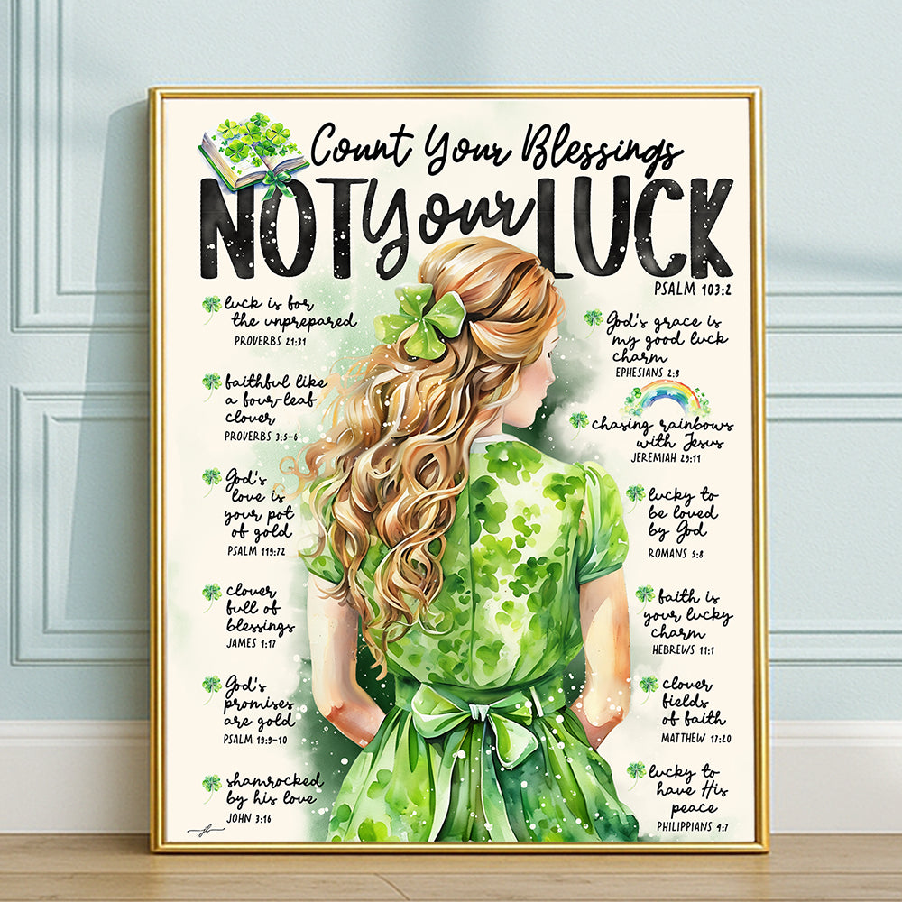 “Count Your Blessings” Christian Art Print