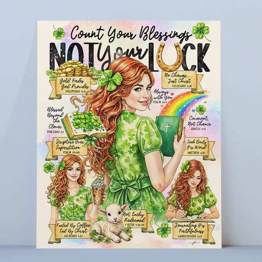 Count Your Blessings | St. Patrick’s Day | Christian Art Print