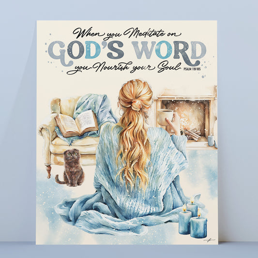 "God's Word is Self Care" Christian Art Print