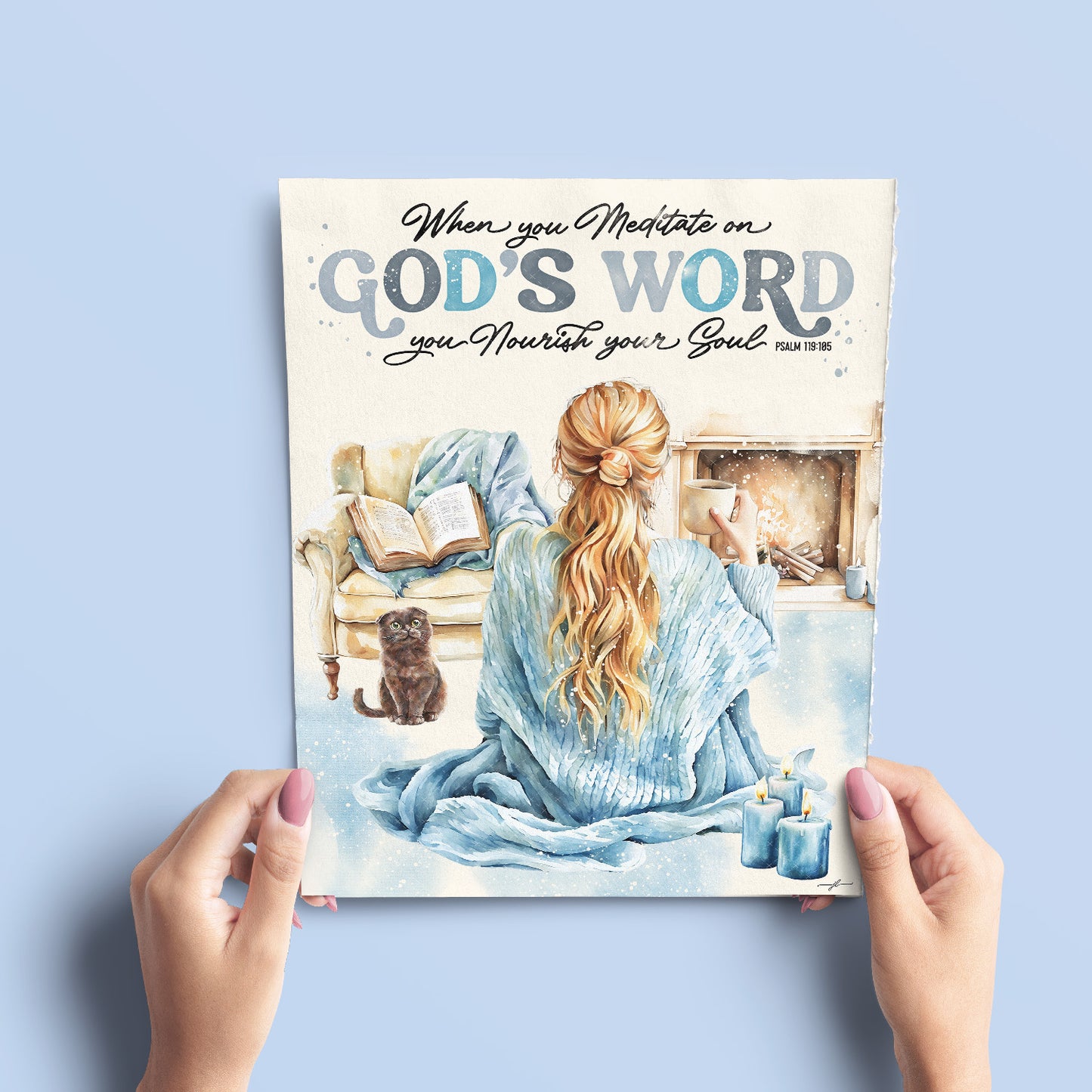 Winter | God's Word is Self Care | Giclée Christian Art Print