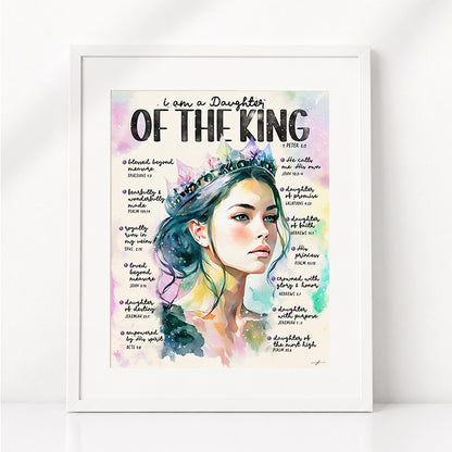 Daughter of The King | Scripture Prompt Art Print