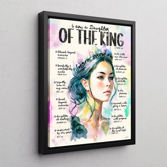 "Daughter of The King" Christian Canvas