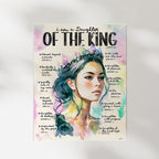 Daughter of The King Christian | Christian Premium Digital Download Set x 2 - Giclée Fine Art Print
