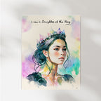 Daughter of The King Christian | Christian Premium Digital Download Set x 2 - Giclée Fine Art Print