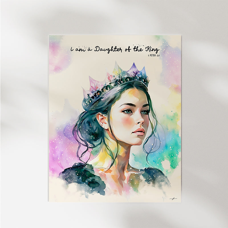 Daughter of The King Christian | Christian Premium Digital Download Set x 2 - Giclée Fine Art Print