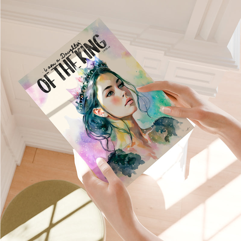 Daughter of The King • Scripture Prompt • Giclée Christian Art Print Set