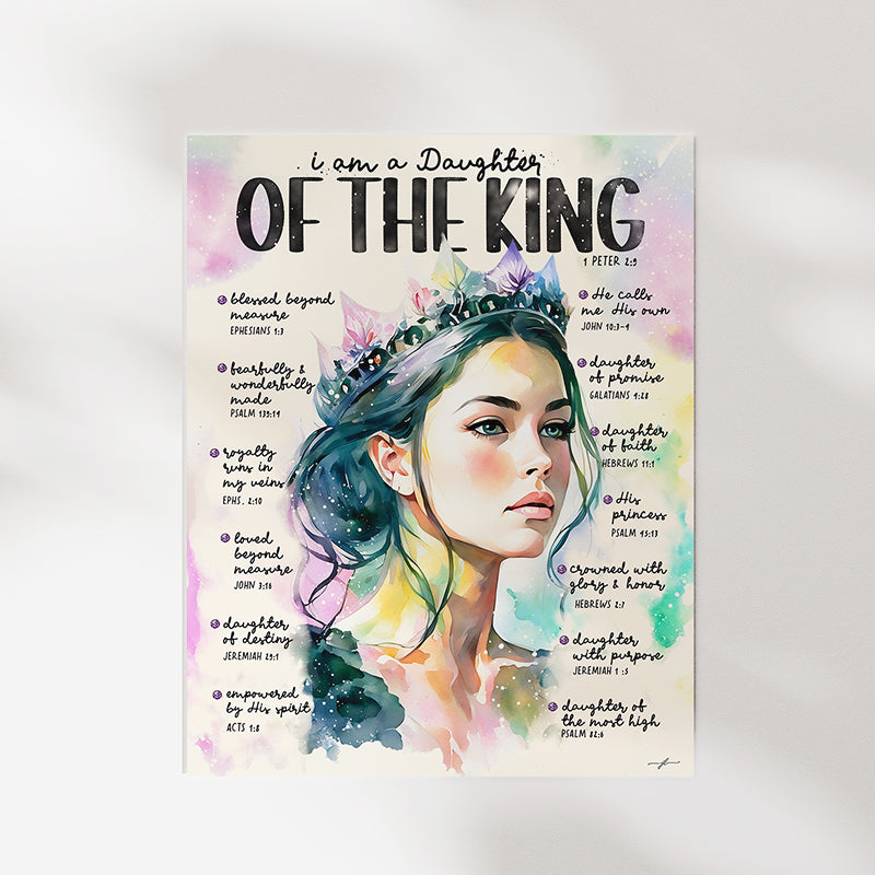 Daughter of The King | Scripture Prompt Art Print