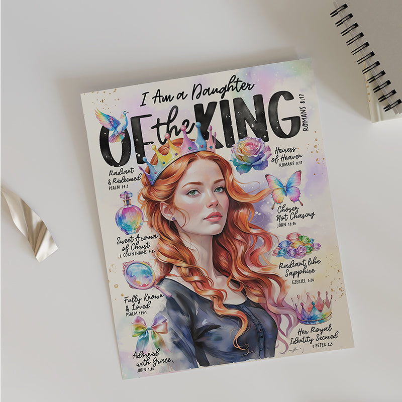 Daughter of The King • Scripture Prompt • Giclée Christian Art Print