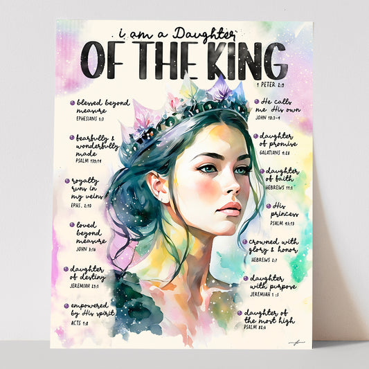 "Daughter of The King" Christian Art Print