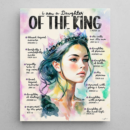 "Daughter of The King" Christian Canvas