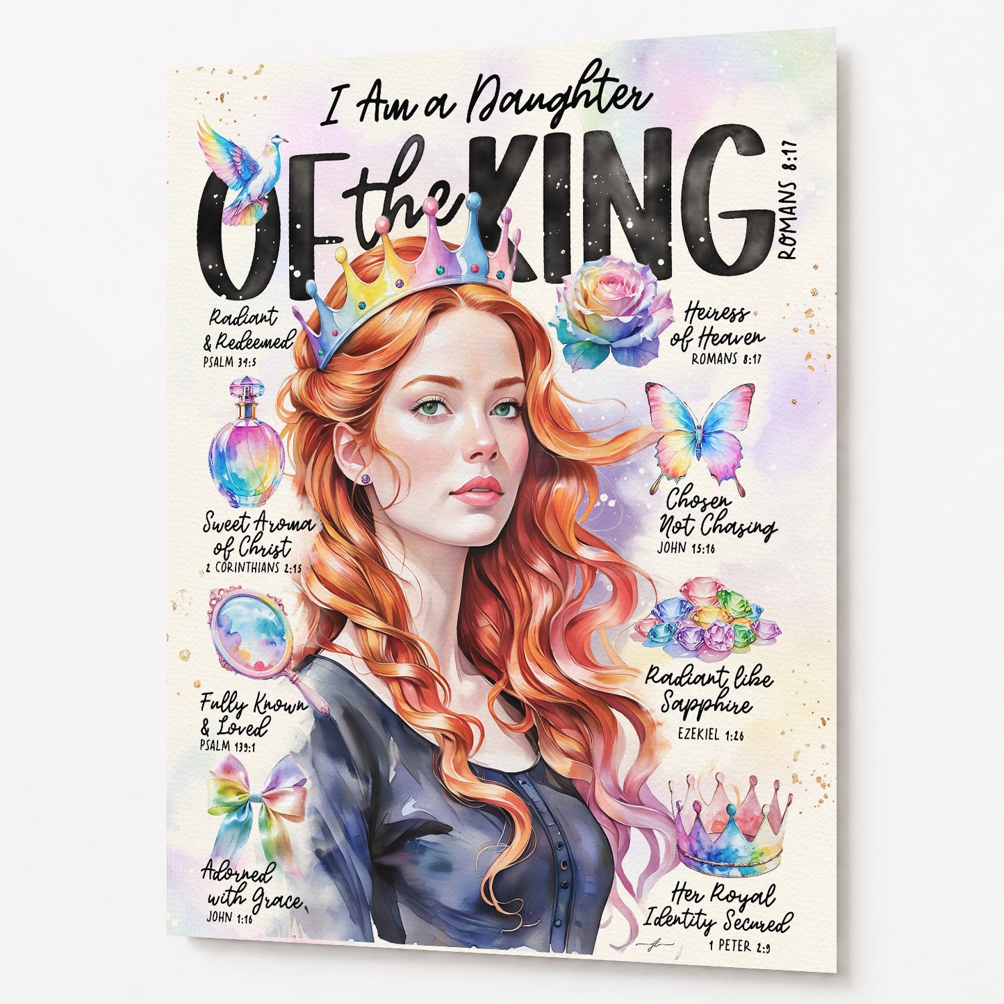 Daughter of The King | Series 2 | Scripture Prompt Art Print