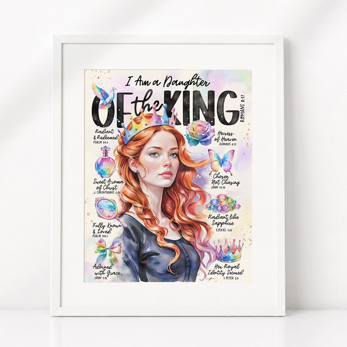 Daughter of The King | Series 2 | Scripture Prompt Art Print
